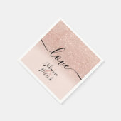 Serviette En Papier Parties scintillant d'or rose moderne blush rose m (Coin)