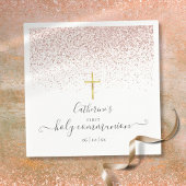 Serviette En Papier Parties scintillant d'or Rose moderne Première com