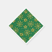 Serviette En Papier Parties scintillant d'or Stars & Snowflakes Napkin (Coin)