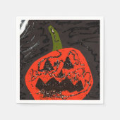 Serviette En Papier Parties scintillant effrayante Jack o' Lantern (Devant)