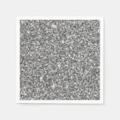 Serviette En Papier Parties scintillant en argent Napkin (Devant)