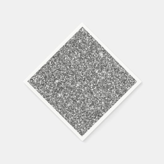 Serviette En Papier Parties scintillant en argent Napkin (Coin)