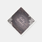 Serviette En Papier Parties scintillant en dentelle rousse baby shower (Coin)