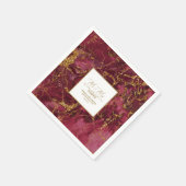 Serviette En Papier Parties scintillant en marbre Mariage Bourgogne Go (Coin)