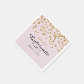 Serviette En Papier Parties scintillant en or rose confetti Bacheloret (Coin)