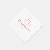 Serviette En Papier Parties scintillant en or rose étincelante et douc (Coin)