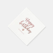 Serviette En Papier Parties scintillant en or rose étincelante heureux (Coin)