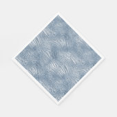 Serviette En Papier Parties scintillant en verre bleu Zebra Print (Coin)