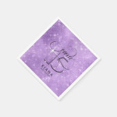 Serviette En Papier Parties scintillant et brille Quinceanera V1 Viole (Coin)