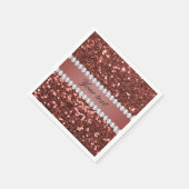 Serviette En Papier Parties scintillant et diamants roses Gold Faux Pe (Coin)