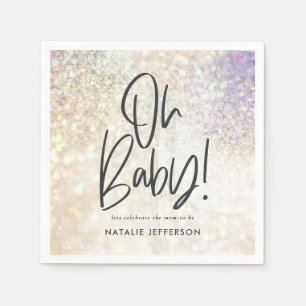 Serviette En Papier Parties scintillant étincelante à la fête du baby 