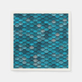 Serviette En Papier Parties scintillant étincelante Bleu Turquoise Aqu (Devant)