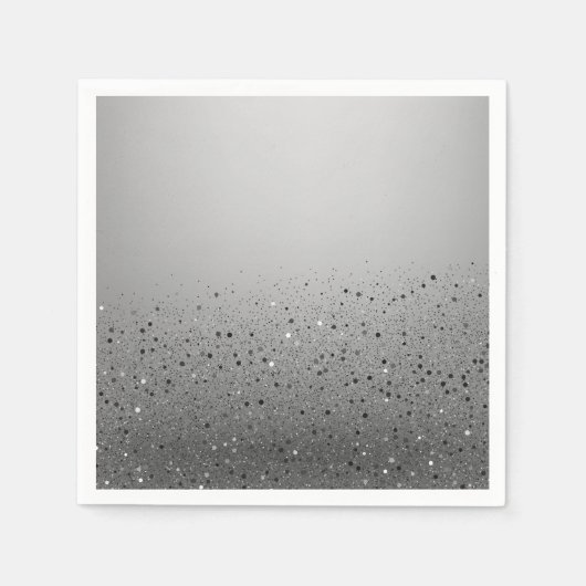 Serviette En Papier Parties scintillant étincelante en argent douce 16 (Devant)