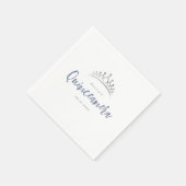 Serviette En Papier Parties scintillant étincelante quinceanera bleue (Coin)