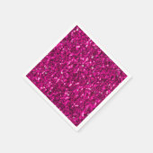 Serviette En Papier Parties scintillant étincelante rose chaud (Coin)