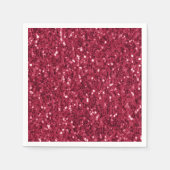 Serviette En Papier Parties scintillant faux brillant rose foncé magen (Devant)