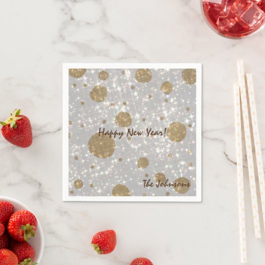 Serviette En Papier Parties scintillant festive Bonne année (En situation)