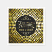 Serviette En Papier Parties scintillant flamboyante 50e anniversaire d (Devant)