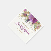 Serviette En Papier Parties scintillant florale Étincelant Amethyst Sw (Coin)