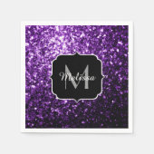 Serviette En Papier Parties scintillant foncé violet faux brillant sci (Devant)
