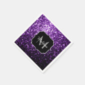 Serviette En Papier Parties scintillant foncé violet faux brillant sci (Coin)