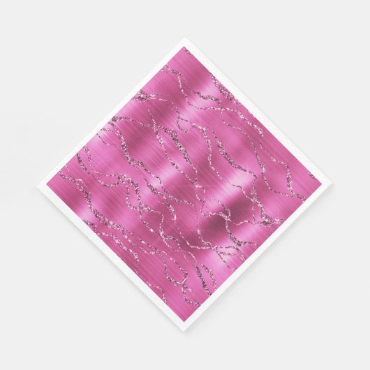 Serviette En Papier Parties scintillant Girl Rose Glitz (Coin)