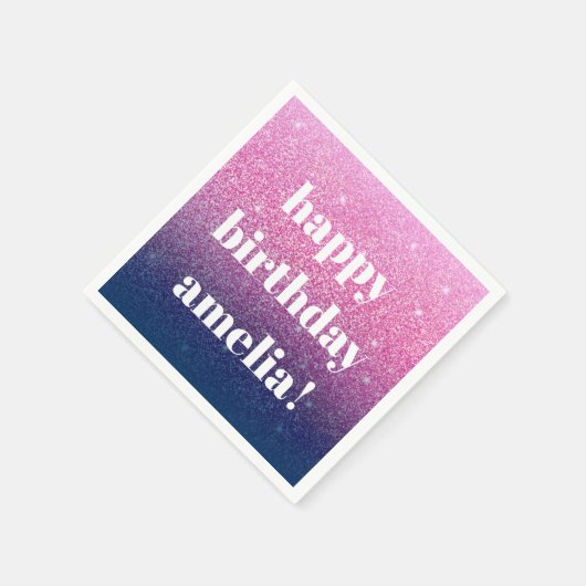 Serviette En Papier Parties scintillant Girly Sparkly Purple Anniversa (Coin)