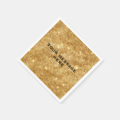 Serviette En Papier Parties scintillant Gold Ajouter votre propre text (Coin)