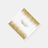 Serviette En Papier Parties scintillant Gold Faux (Coin)