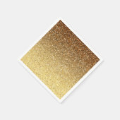 Serviette En Papier Parties scintillant Gold Faux Ombre (Coin)