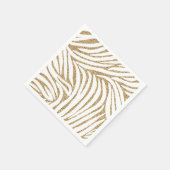 Serviette En Papier Parties scintillant Gold Faux Zebra Print (Coin)