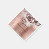 Serviette En Papier Parties scintillant Gold Rose tendance Glam 50 & F (Coin)