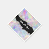 Serviette En Papier Parties scintillant holographique Agate Bonne anné (Coin)
