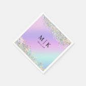 Serviette En Papier Parties scintillant holographique Unicorn (Coin)