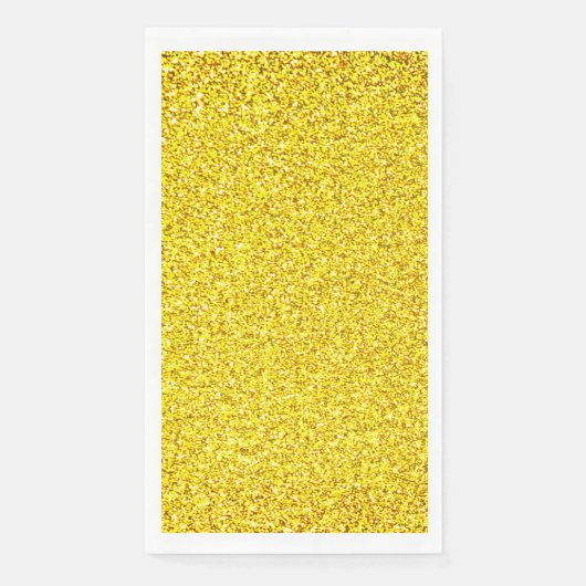 Serviette En Papier Parties scintillant Jaune Or Étincelle Mariage Ann (Devant)