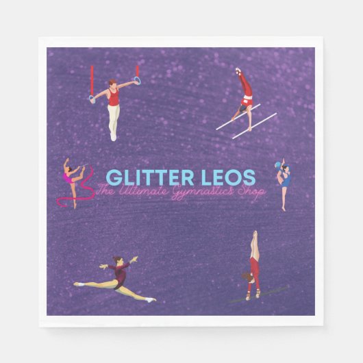 Serviette En Papier Parties scintillant Leo's - The Ultimate Gymnastic (Devant)