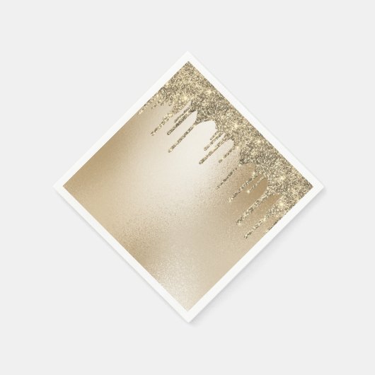 Serviette En Papier Parties scintillant métal or Élégant (Coin)