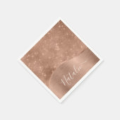 Serviette En Papier Parties scintillant métal Rose or personnalisé (Coin)