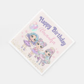 Serviette En Papier Parties scintillant mignonne Dolls Fête d'annivers (Coin)