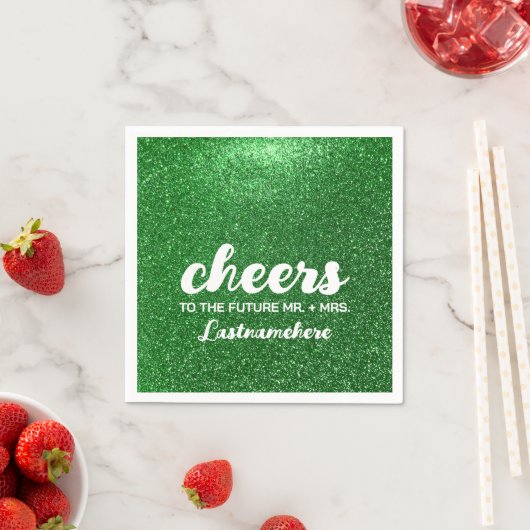Serviette En Papier Parties scintillant moderne Glam Sparkle Future Mm (En situation)