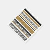 Serviette En Papier Parties scintillant moderne Leopard Motif Gold  Om (Coin)