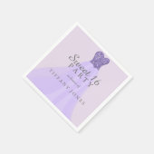 Serviette En Papier Parties scintillant mousseuse violette Gown Sweet (Coin)