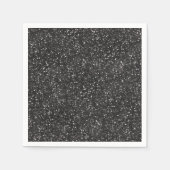 Serviette En Papier Parties scintillant noire gris argent foncé (Devant)