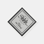 Serviette En Papier Parties scintillant noire SURPRISE Fête d'annivers (Coin)