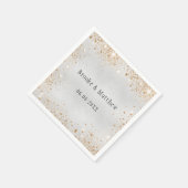 Serviette En Papier Parties scintillant or argent mariage glamour  (Coin)