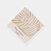 Serviette En Papier Parties scintillant or rose pâle Zebra Anniversair (Coin)