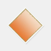 Serviette En Papier Parties scintillant or trempé orange Glam Sparkle  (Coin)