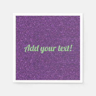 Serviette En Papier Parties scintillant pétillante violette personnali