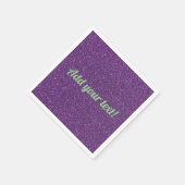 Serviette En Papier Parties scintillant pétillante violette personnali (Coin)