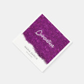 Serviette En Papier Parties scintillant pourpre Quinceañera Nom person (Coin)